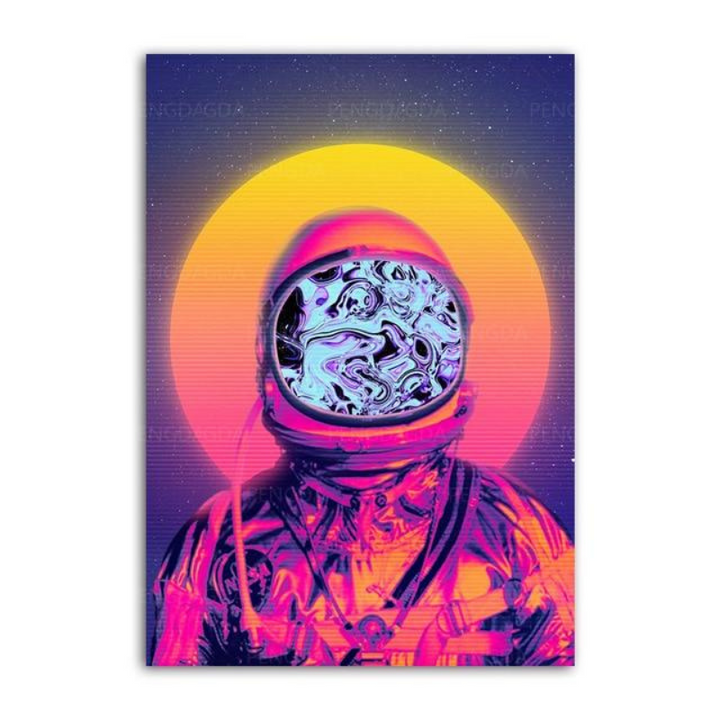 Vaporwave Astronaut - Canvas Wall Art Paintings | Bowlift