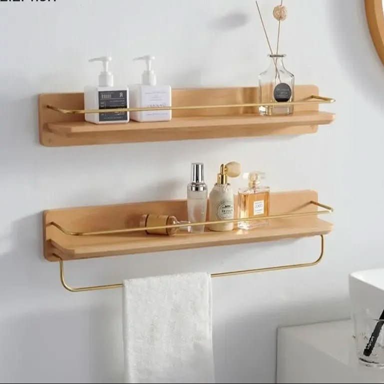 BowLift | Wall coat rack made of bamboo with shelf & sturdy hooks