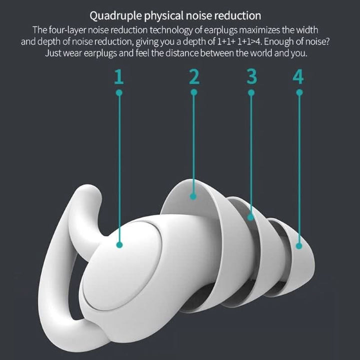 BowLift | Soft silicone earplugs to reduce noise for better sleep