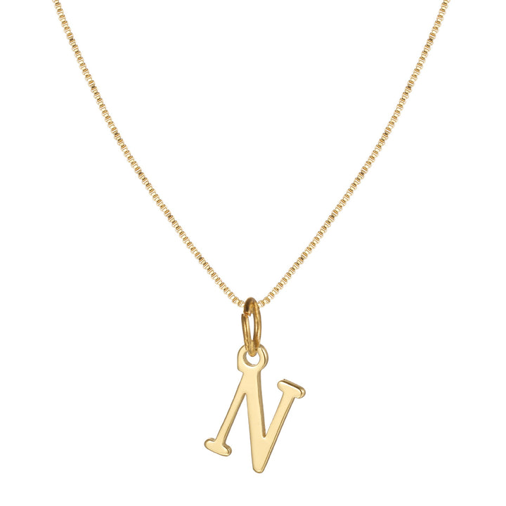 BowLift | 14k Minimal Serif Initial Necklace