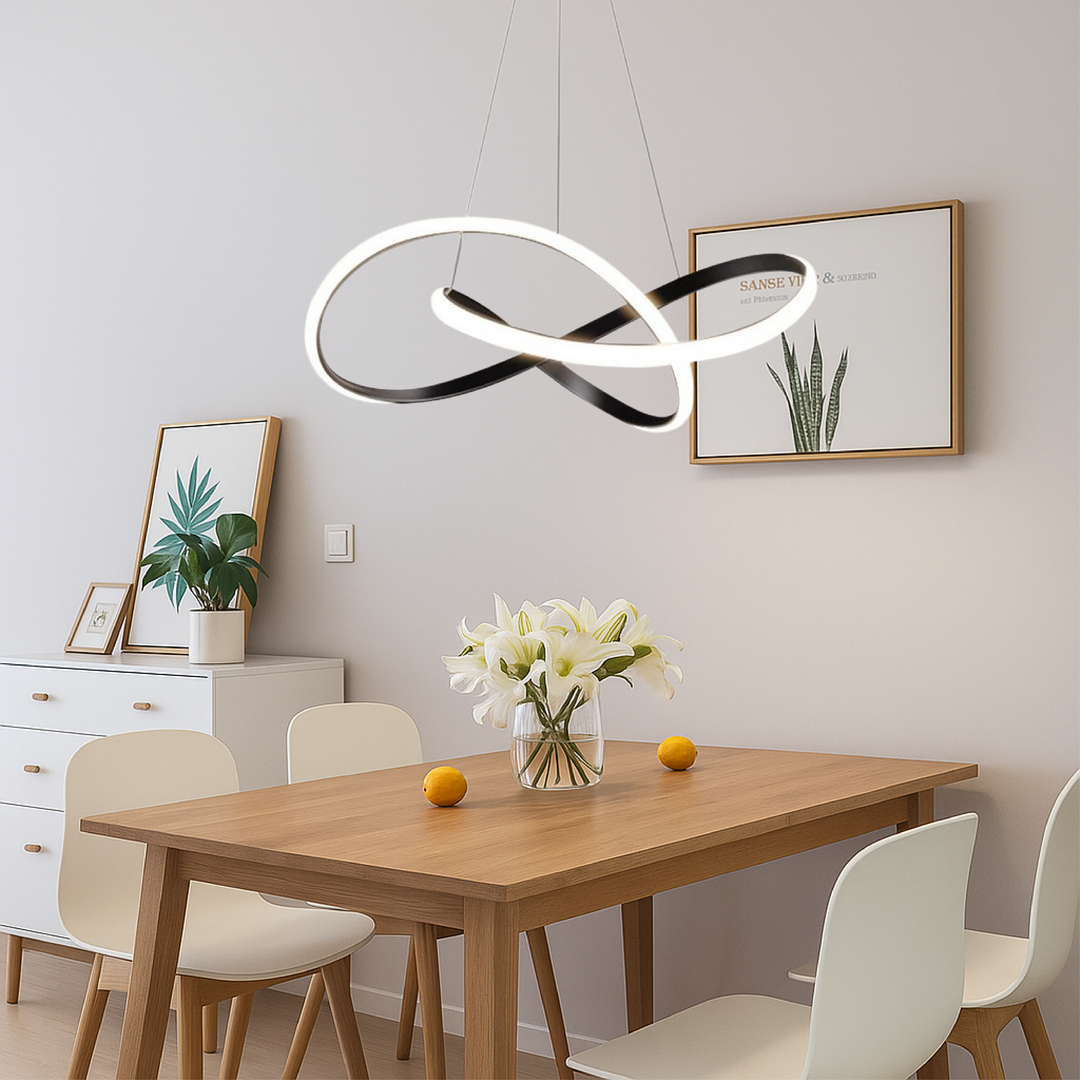 BowLift | Modern Pendant Lamp Dining Room Aluminum Black