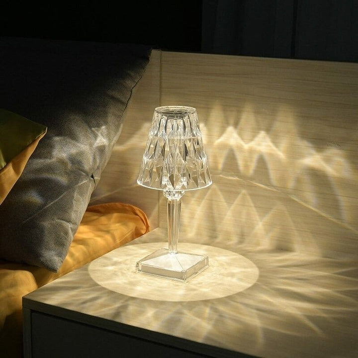 Elegant Crystal Table Lamp for Living Room Bowlift
