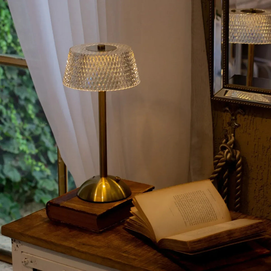 BowLift | Nightstand Lamp Crystal Gold