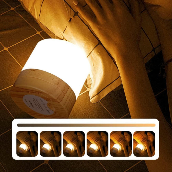 BowLift | Nightstand Lamp Touch Dimmable Wood