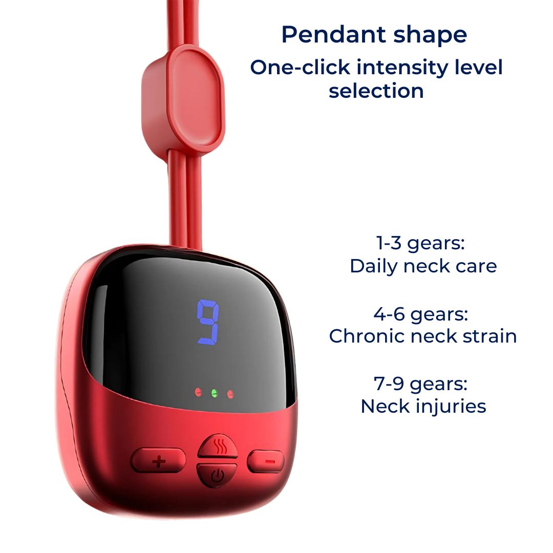 NeckEasePro Portable EMS Cervical Spine Massager | Pain Relief for Neck and Shoulder Tension - Muscle Relaxation Bowlift
