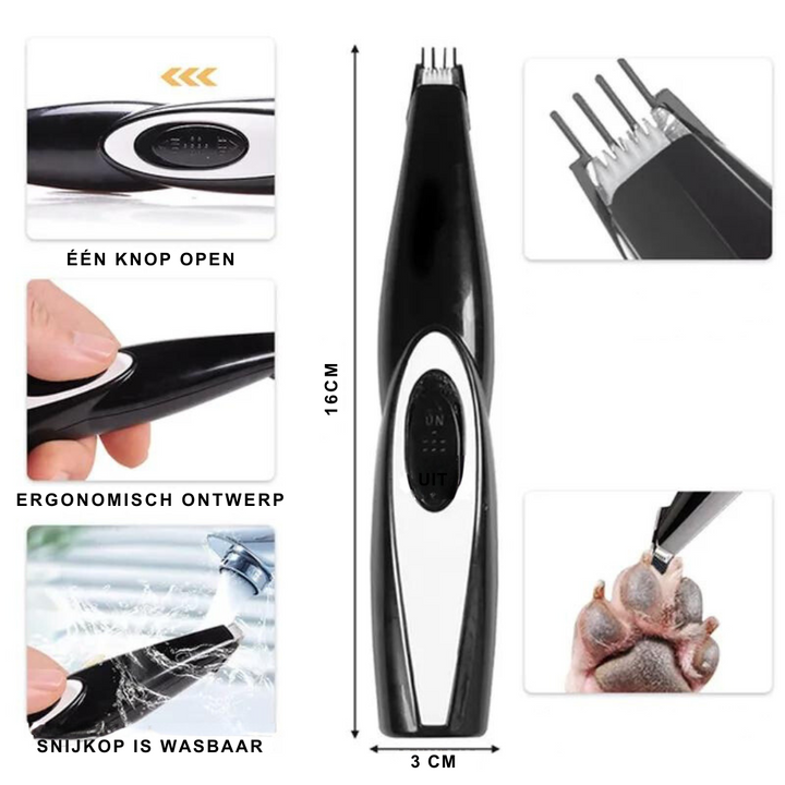 BowLift | Wireless Dog Grooming Scissors, Professional Pet Trimmer for Sensitive Areas, USB Rechargeable, Quiet Operation, Stainless Steel
