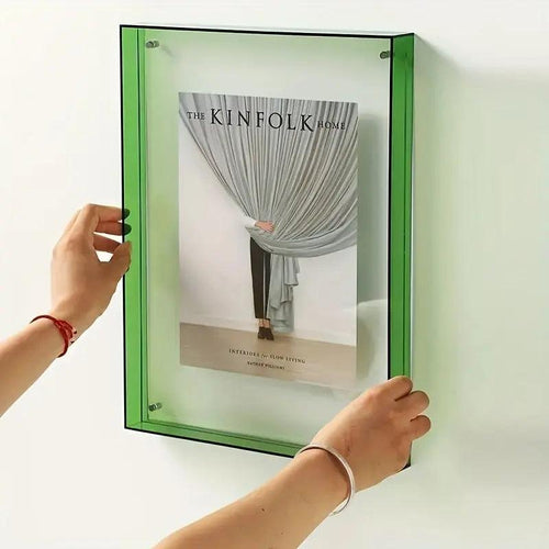 BowLift | Neon Transparent Photo Frame – Minimalist Acrylic Picture Frame for Modern Decor