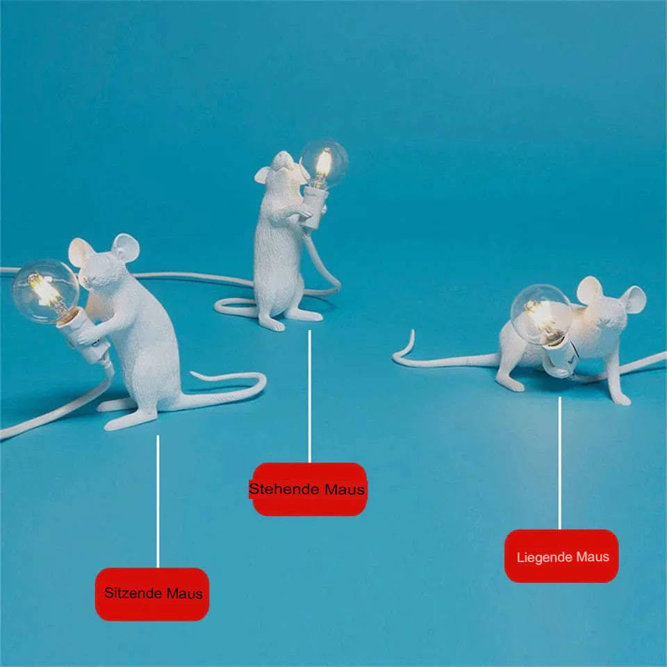 BowLift | Curious Explorer | Playful Table Lamp Mouse Design