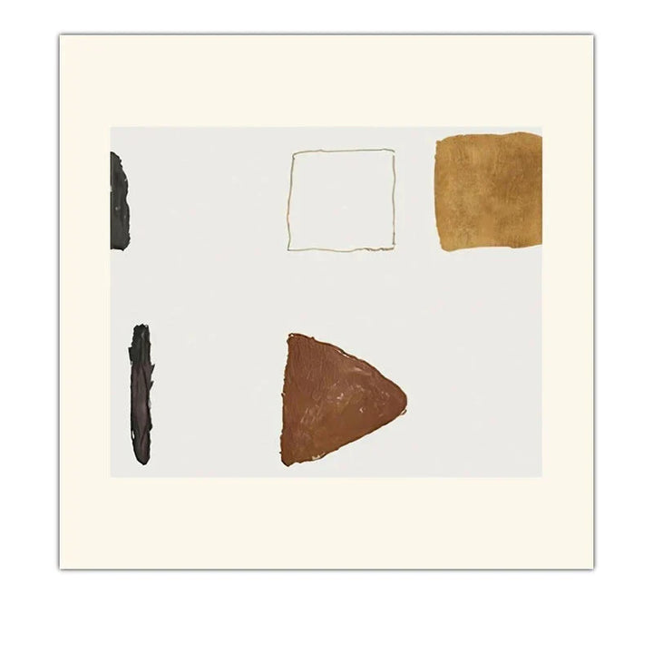 Neutral Tones Minimalist Abstract Nordic Wall Art Fine Art Canvas Prints Square Format Pictures For Living Room Bedroom Art For Contemporary Interiors | Bowlift