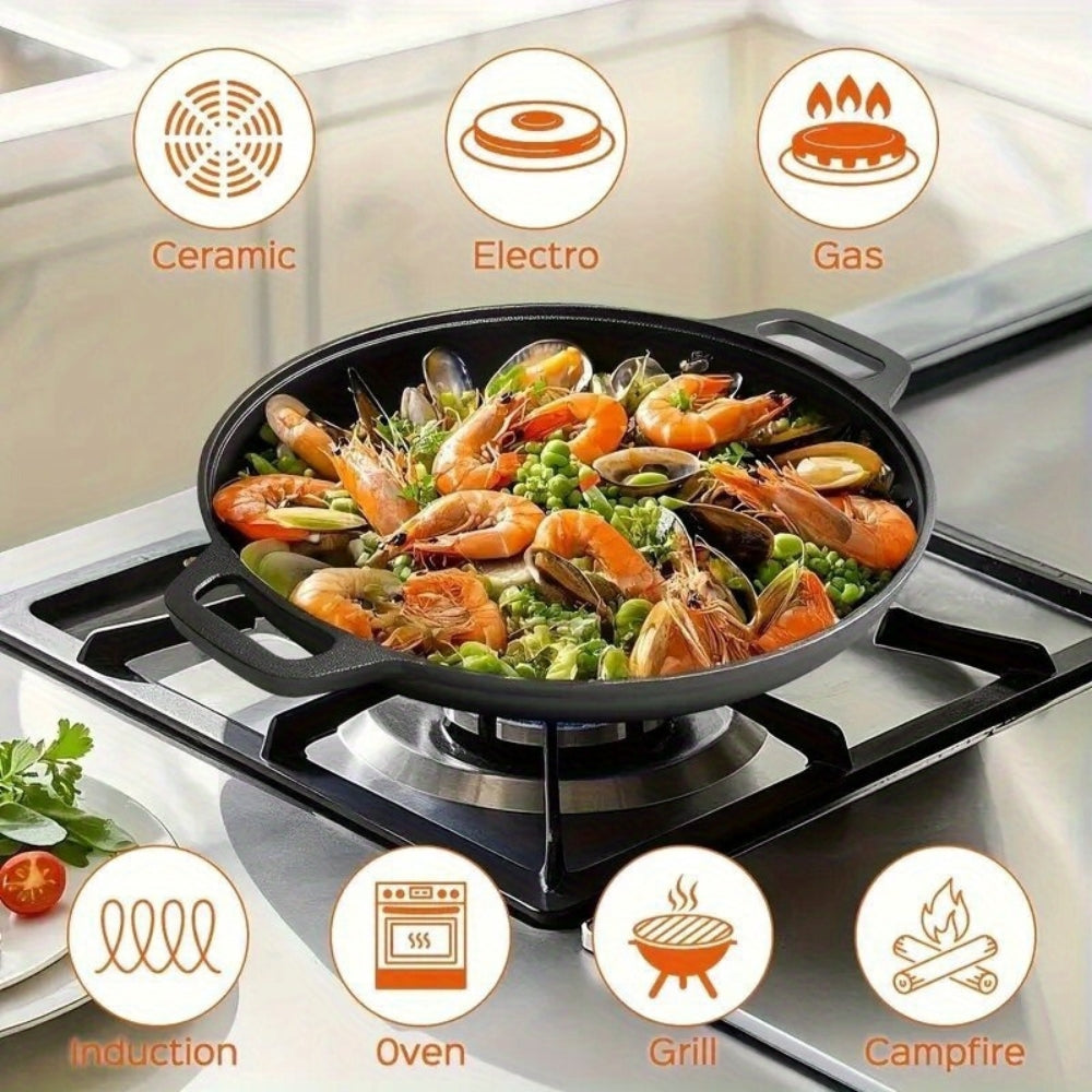 BowLift | Non-Stick Cast Iron Griddle Skillet Pan