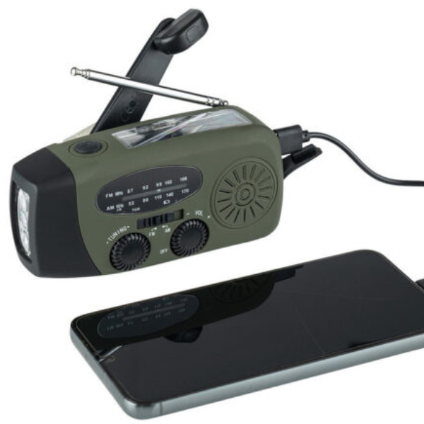 NoodRadio PowerSafe Mini – Compact emergency radio with flashlight and power bank | Bowlift