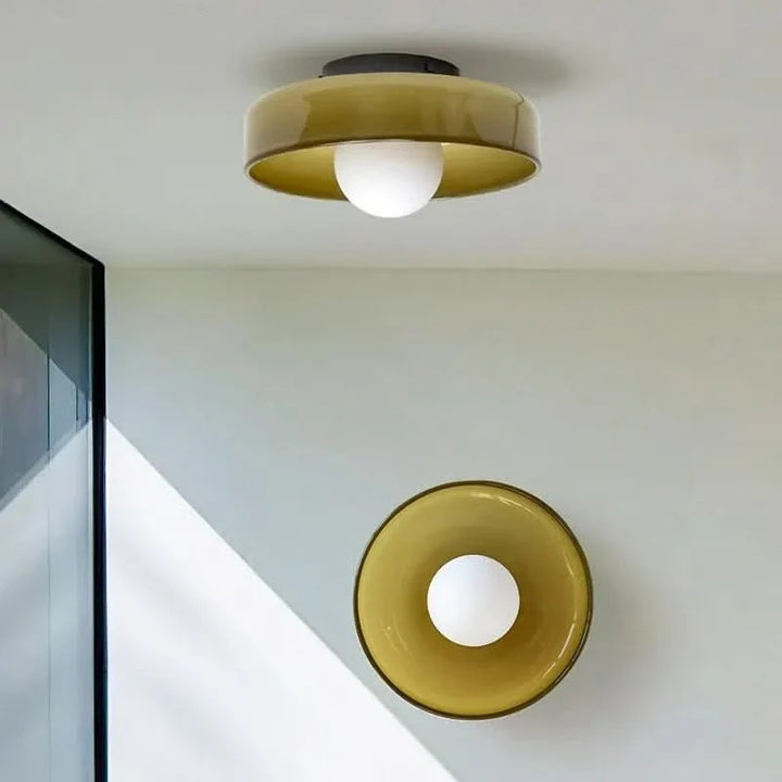 BowLift | Scandinavian ceiling lamp made of glass for warm & minimalist living ambiance