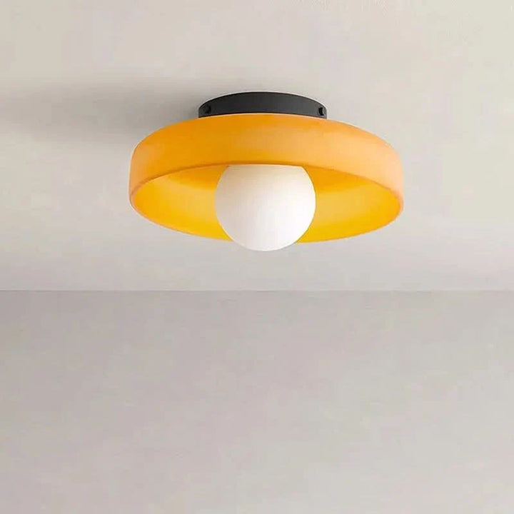 BowLift | Scandinavian ceiling lamp made of glass for warm & minimalist living ambiance