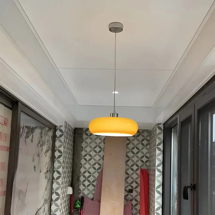 BowLift | Luxe Retro-Glass Pendant - Elegant LED Hanging Lamp