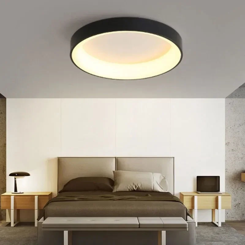 AuroraGlans - Scandinavian Round LED Ceiling Lamps for Living Room & Bedroom | Bowlift