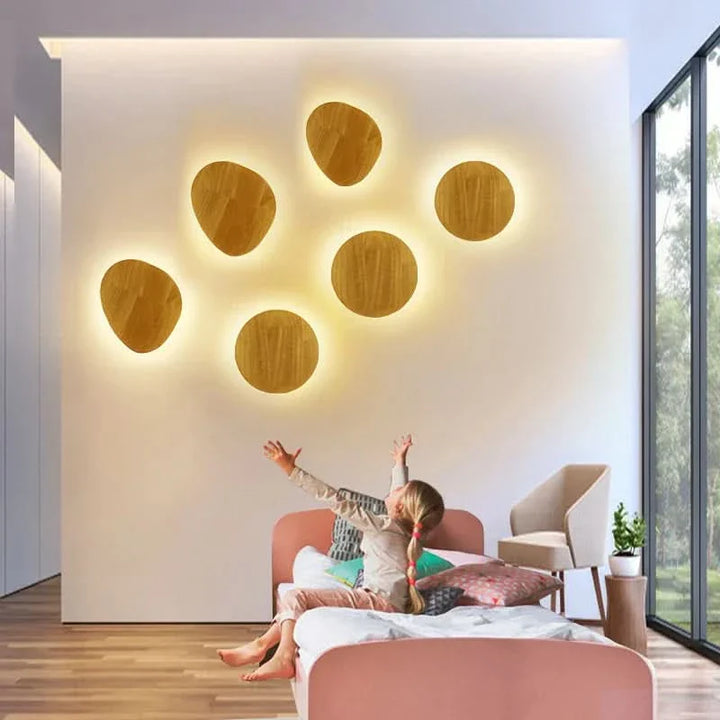 BowLift | LuxeRadiant Scandinavian Wooden Wall Lamp