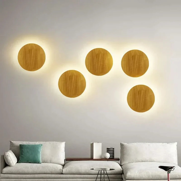 BowLift | LuxeRadiant Scandinavian Wooden Wall Lamp