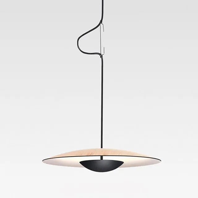 Modern LED Pendant Light – Scandinavian Design Made of Wood and Metal | Bowlift