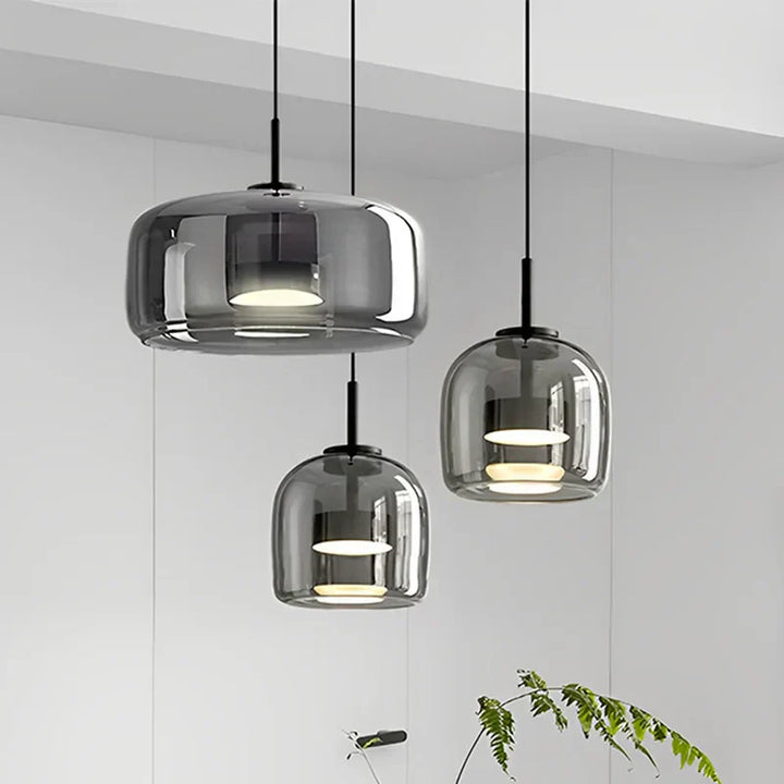 Minimalist Glass Pendant Light, Modern Designer Hanging Lamp for Dining Room & Living Room | Bowlift