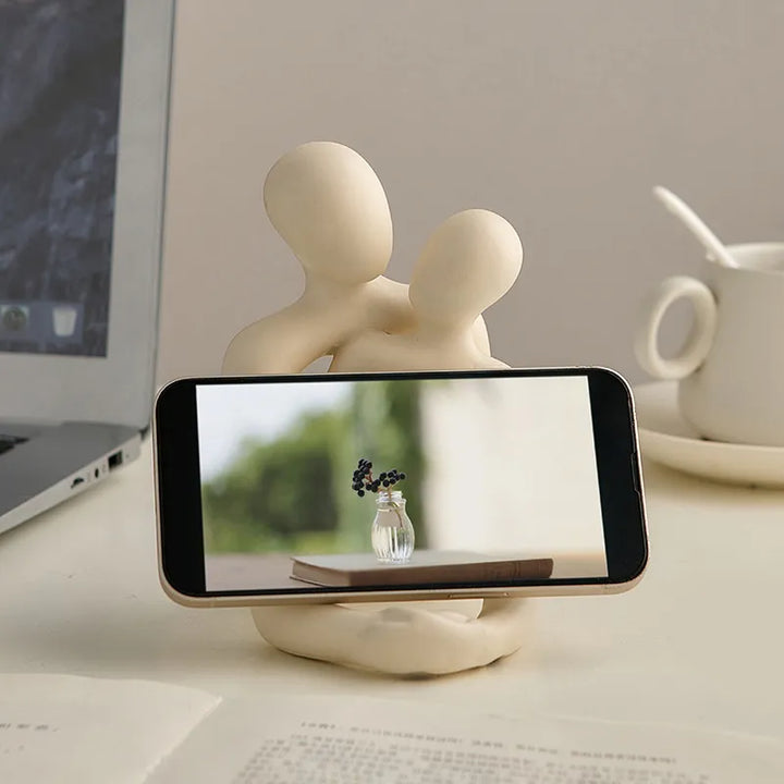 BowLift | Ceramic Mood Light Lunavia | Handcrafted Design Object with Gentle LED Ball | Elegant Living Room Decoration