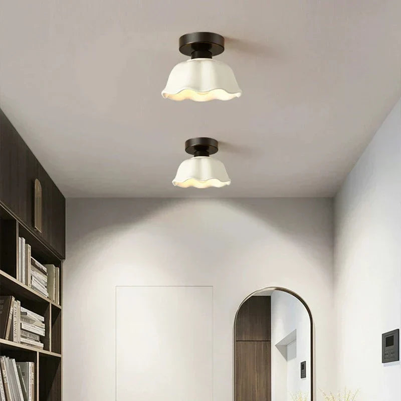 BrightGleam | Stylish Ceramic and Glass Pendant Lamp for Modern Interiors | Bowlift