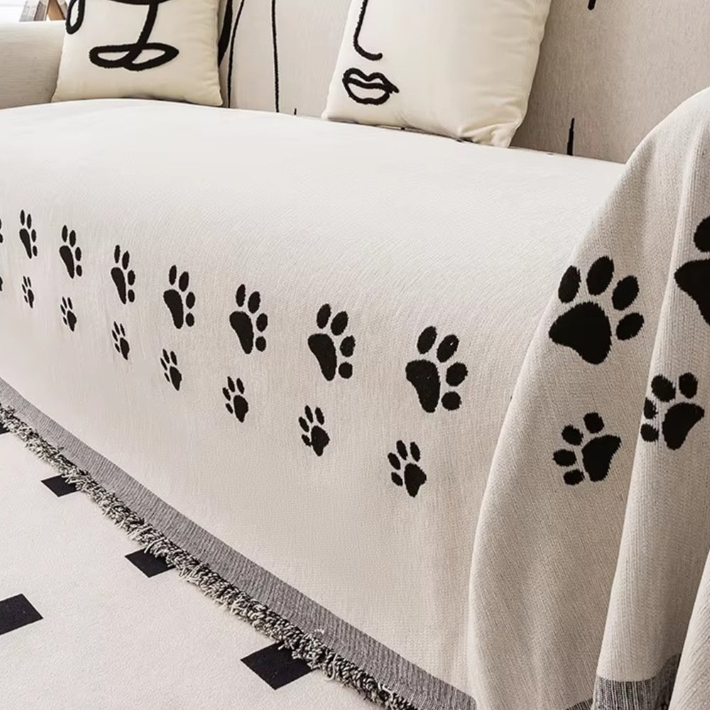 BowLift | Nordic Cat Paw Chenille Sofa Cover