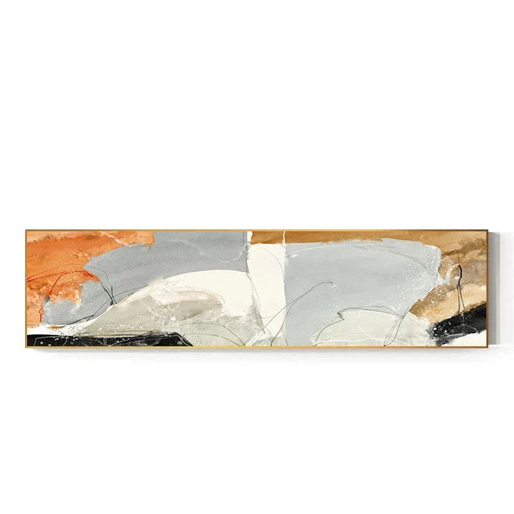 Nordic Geomorphic Abstract Wide Format Wall Art Fine Art Canvas Prints Modern Pictures For Above The Bed Contemporary Living Room Art For Above The Sofa | Bowlift