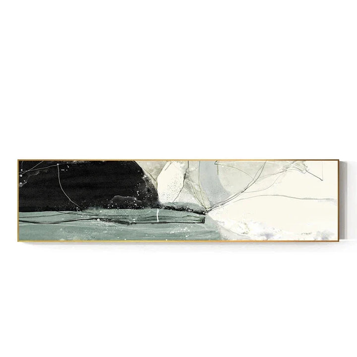 Nordic Geomorphic Abstract Wide Format Wall Art Fine Art Canvas Prints Modern Pictures For Above The Bed Contemporary Living Room Art For Above The Sofa | Bowlift