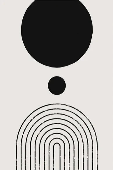 Nordic Minimalist Geometric Abstract Wall Art Fine Art Canvas Prints Beige Black Abstract Pictures For Modern Apartment Home Decor | Bowlift