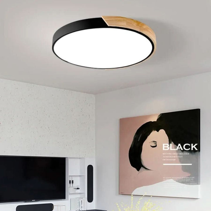 BowLift | Nordic LED ceiling light made of wood for a cosy living ambience