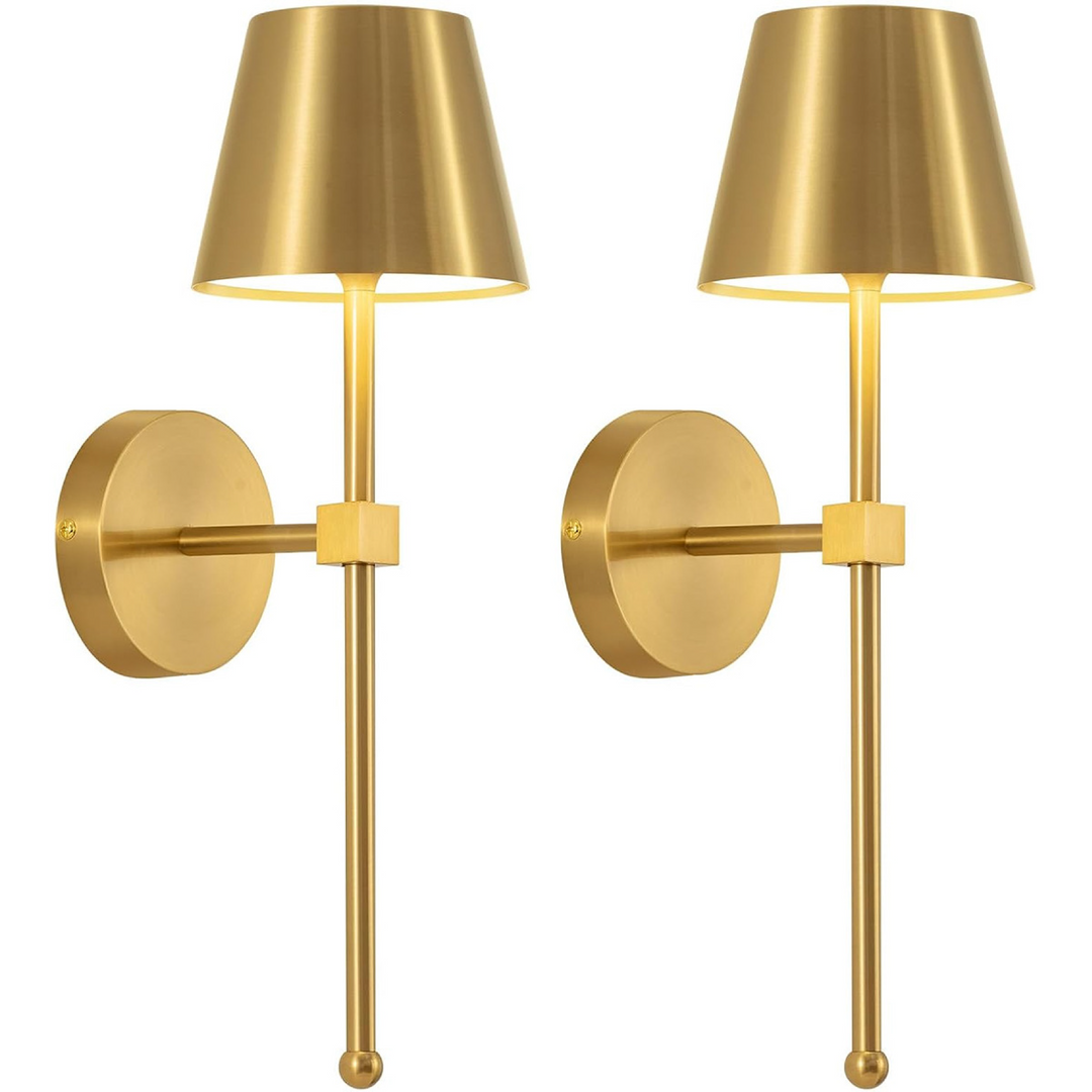 BowLift | Modern Wireless LED Wall Lamp with Metal Housing – Wall Sconce for Bedroom and Living Room