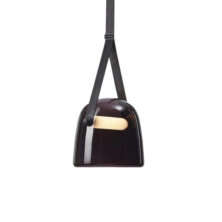 BowLift | Modern Penumbra Hanging Lamp with Adjustable Height for Living Room and Dining Room – Lighting Above the Table in Black and White Color
