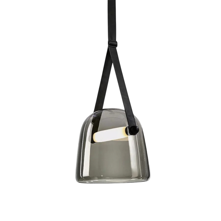 BowLift | Modern Penumbra Hanging Lamp with Adjustable Height for Living Room and Dining Room – Lighting Above the Table in Black and White Color