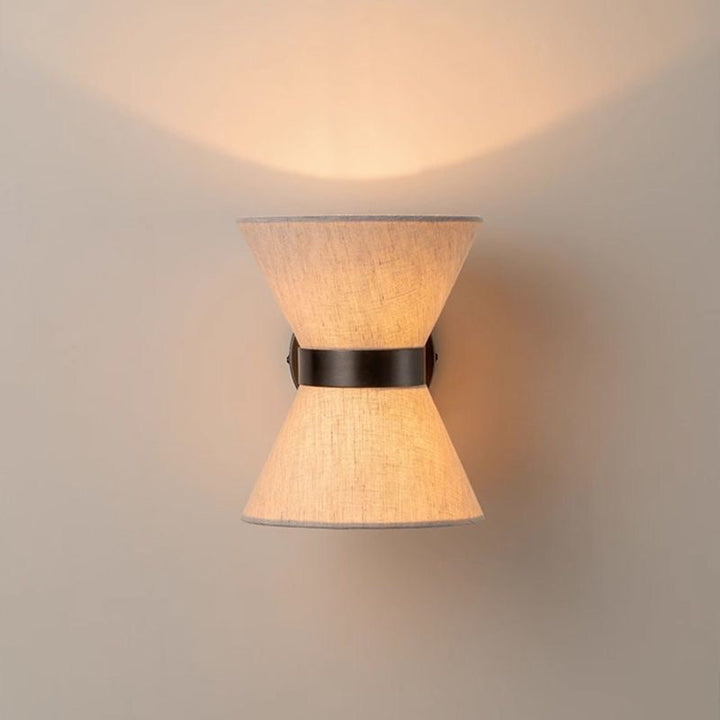 BowLift | Modern Wabi Sabi Wall Sconce with Silk Shade – Elegant Lamp for Bedroom and Living Room