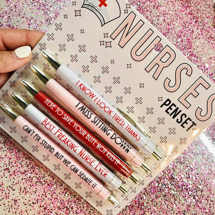 BowLift | Funny Nurse Ballpoint Pen Set (Set of 5)