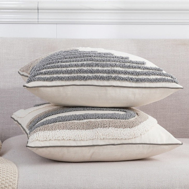 BowLift | Nuvia Gray White Cushion Cover