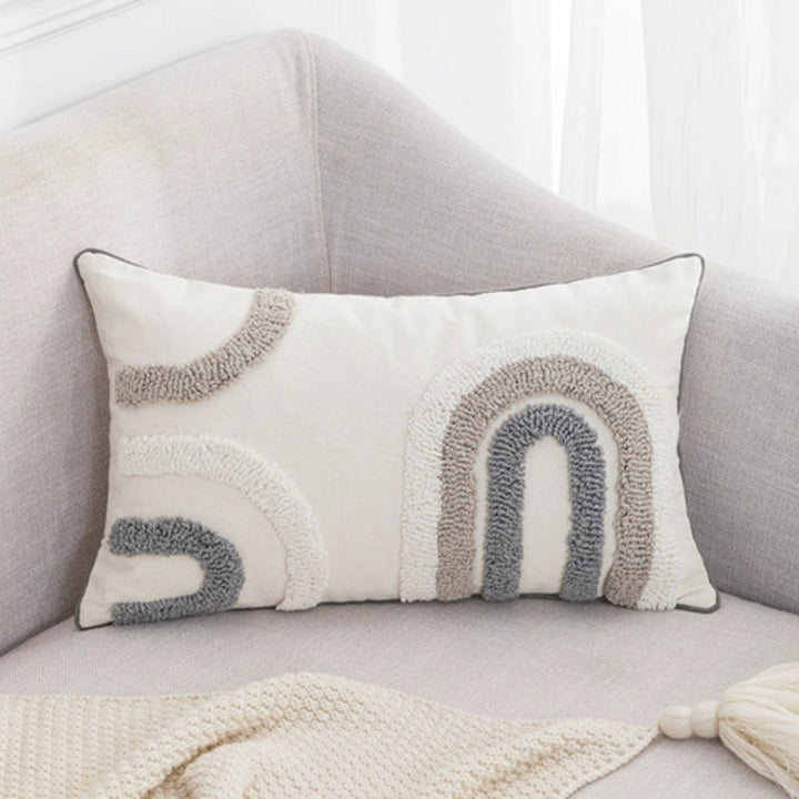 BowLift | Nuvia Gray White Cushion Cover