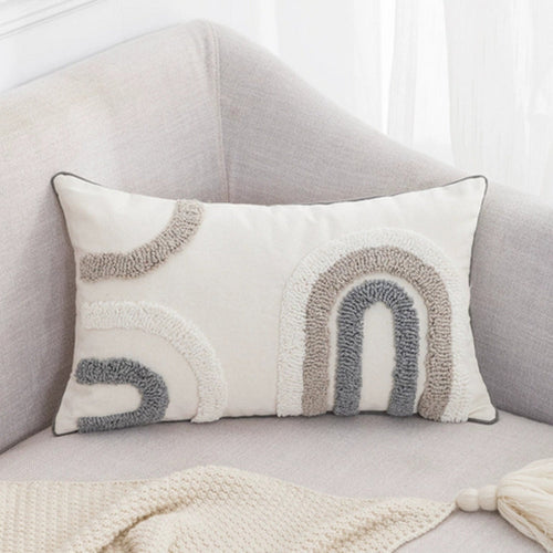 BowLift | Nuvia Gray White Cushion Cover