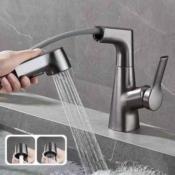 BowLift | Bathroom fixture with rotating retractable hand shower