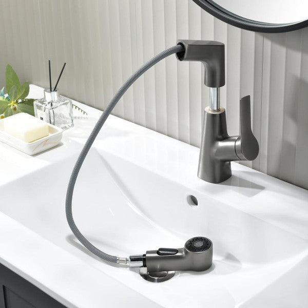 BowLift | Bathroom fixture with rotating retractable hand shower