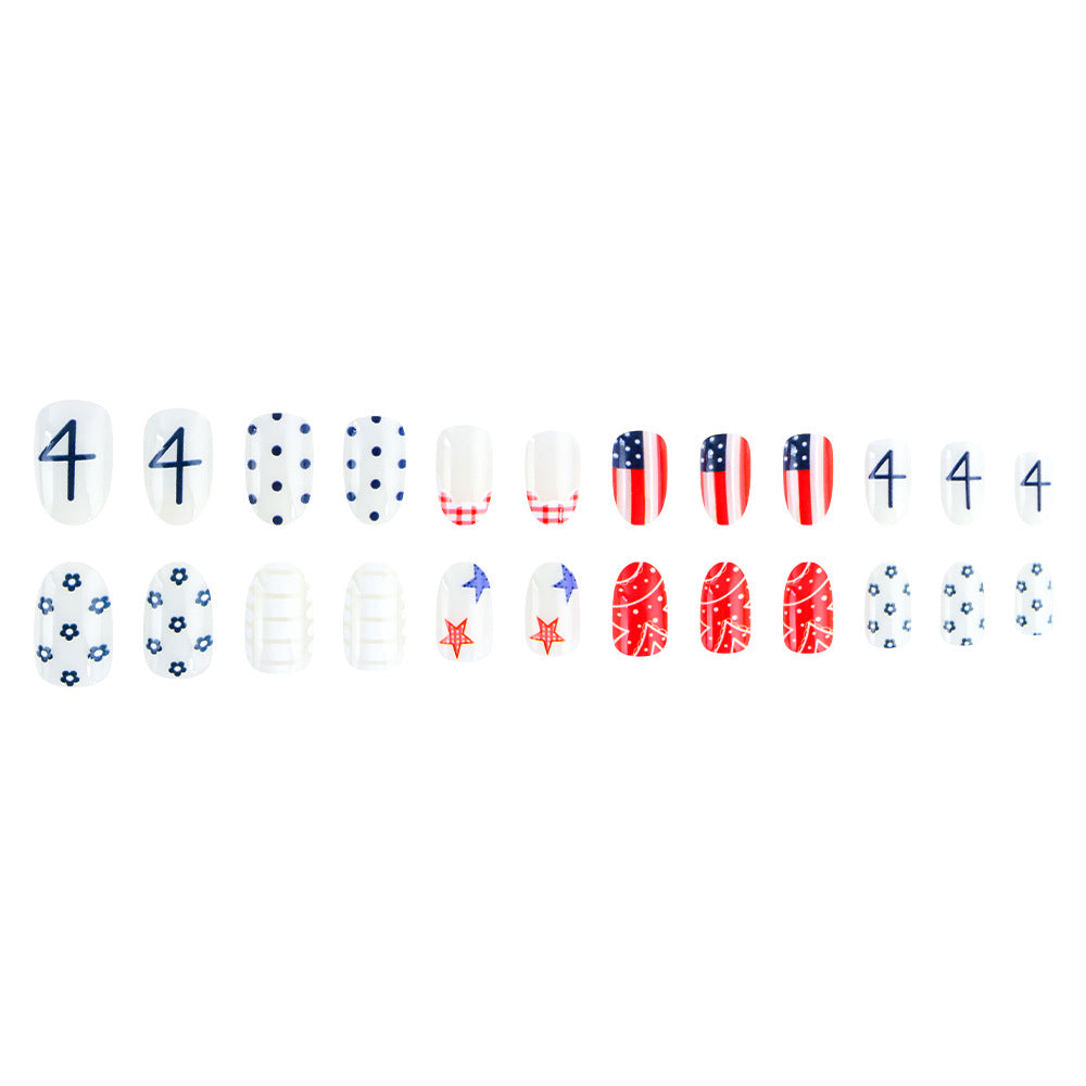 Patriotic Nail Art Design Bowlift