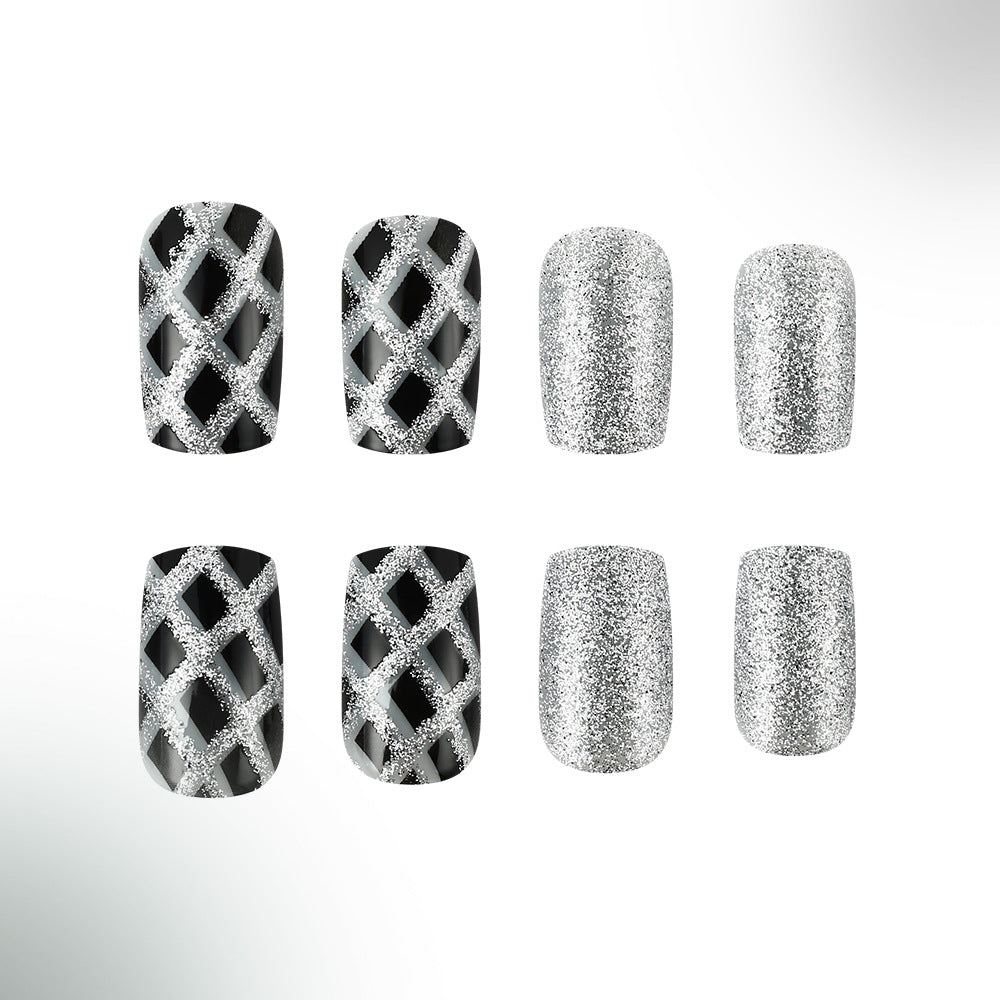 Glamorous Artistic Press-On Nail Set Bowlift