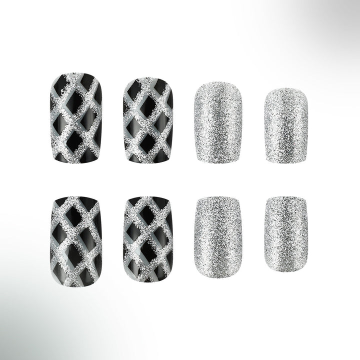 Glamorous Artistic Press-On Nail Set Bowlift
