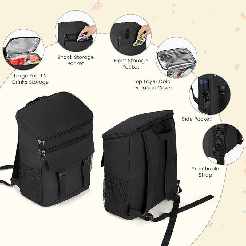 Unisex nan isothermal cooler backpack with large cooling chamber, padded shoulder straps and side mesh pockets Bowlift