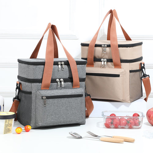 Insulated Multi-Compartment Lunch Cooler Tote