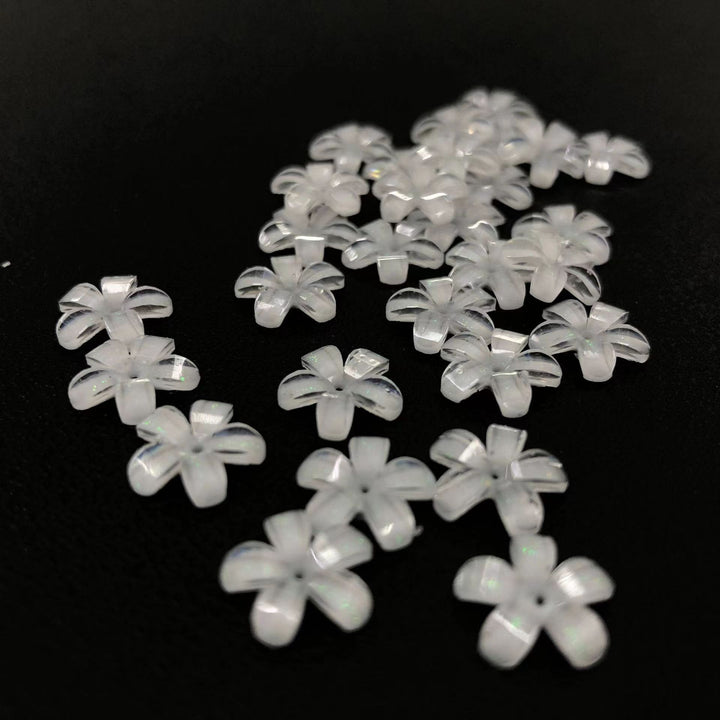 Delicate acrylic flower appliqués Bowlift