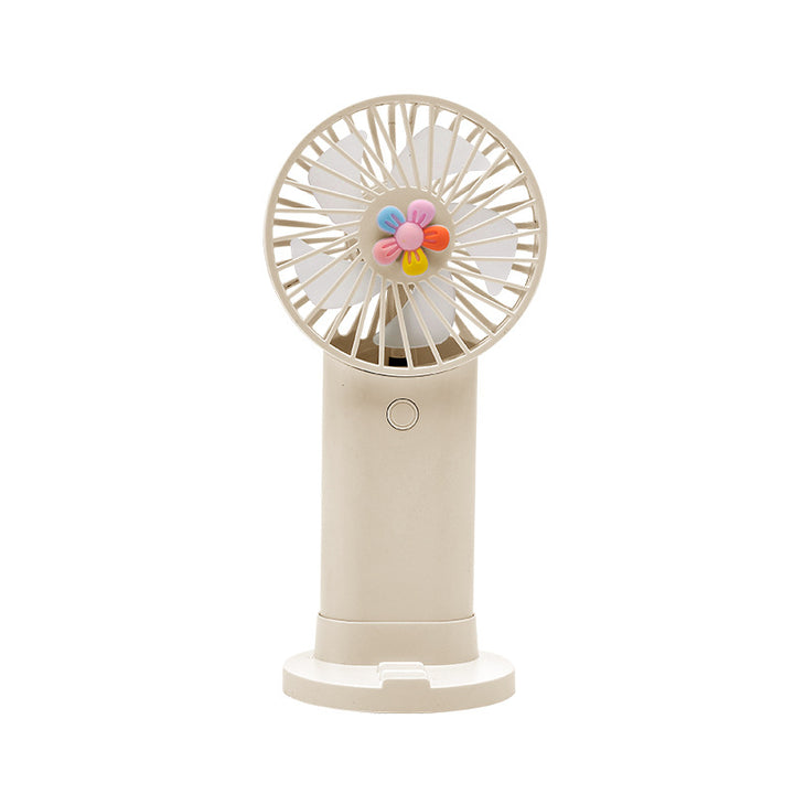 Ladies portable, creative hand fan with flower pattern Bowlift