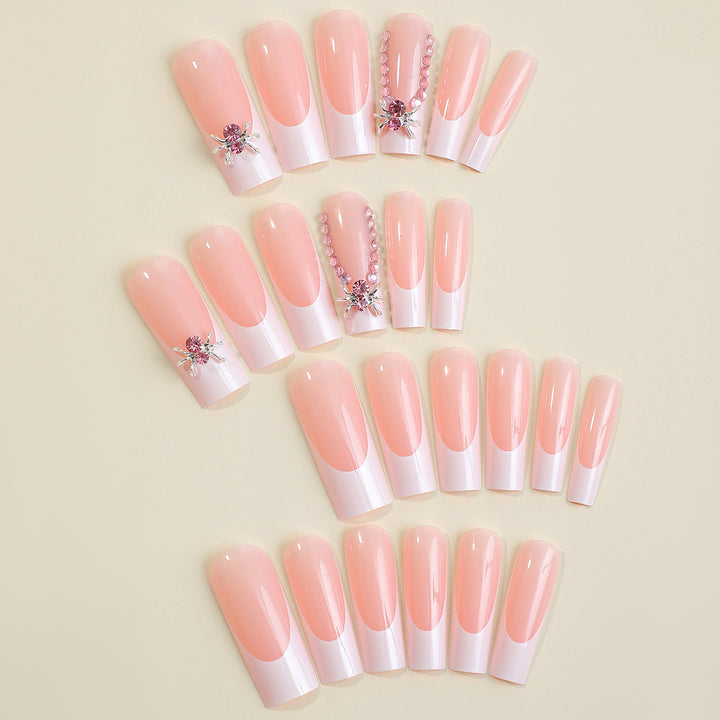 Glamorous artificial nail tips with 3D decorative elements Bowlift