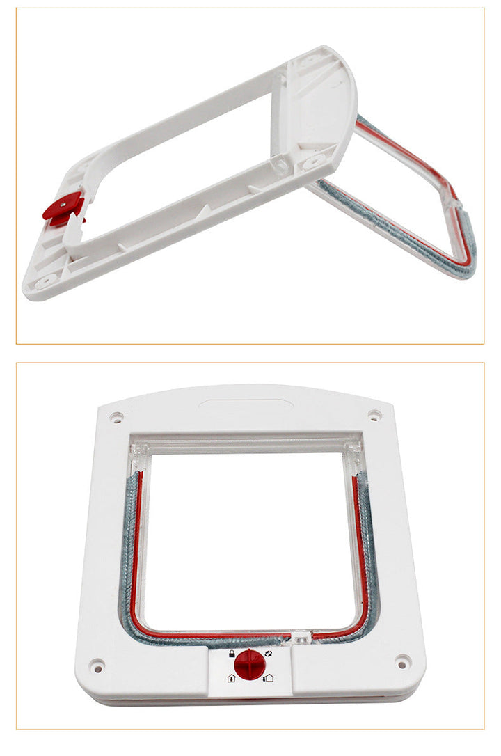 4 Way Pet Door for Cats and Dogs Bowlift