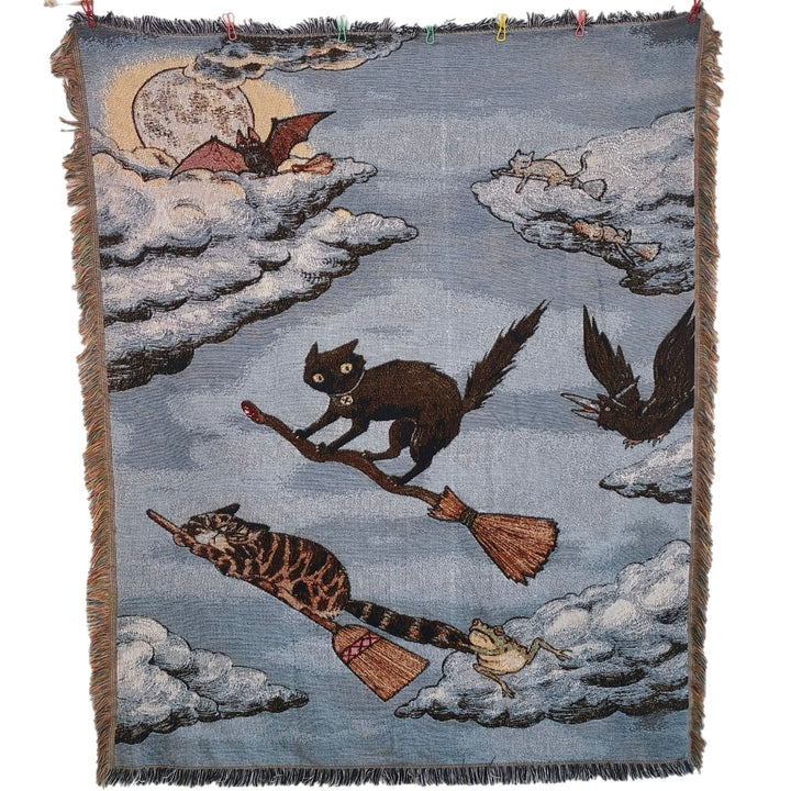 Whimsical Animal-Themed Tapestry Blanket